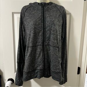 Athleta dark gray marl zippered hoodie size large